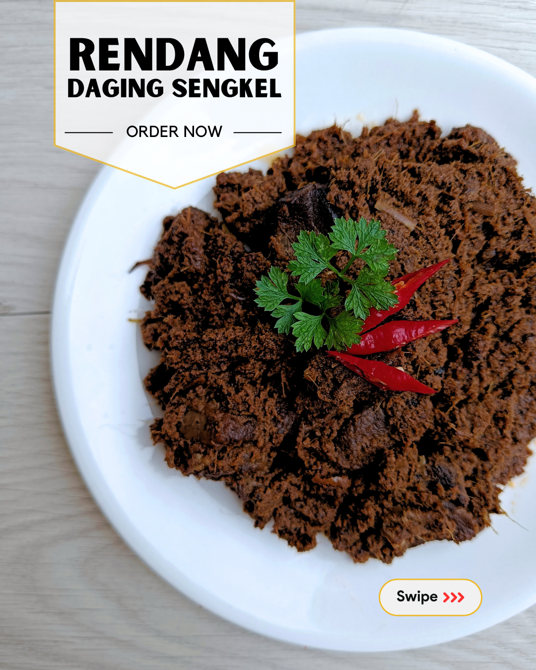 Rendang Daging Sengkel Sapi | 250gram