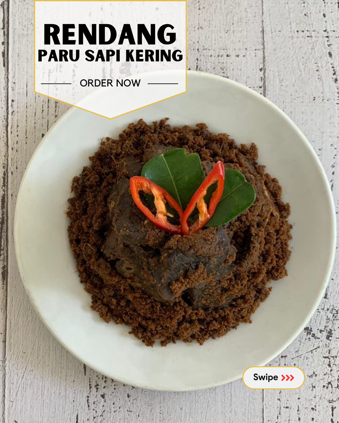 Rendang Paru Sapi Kering | 250gr